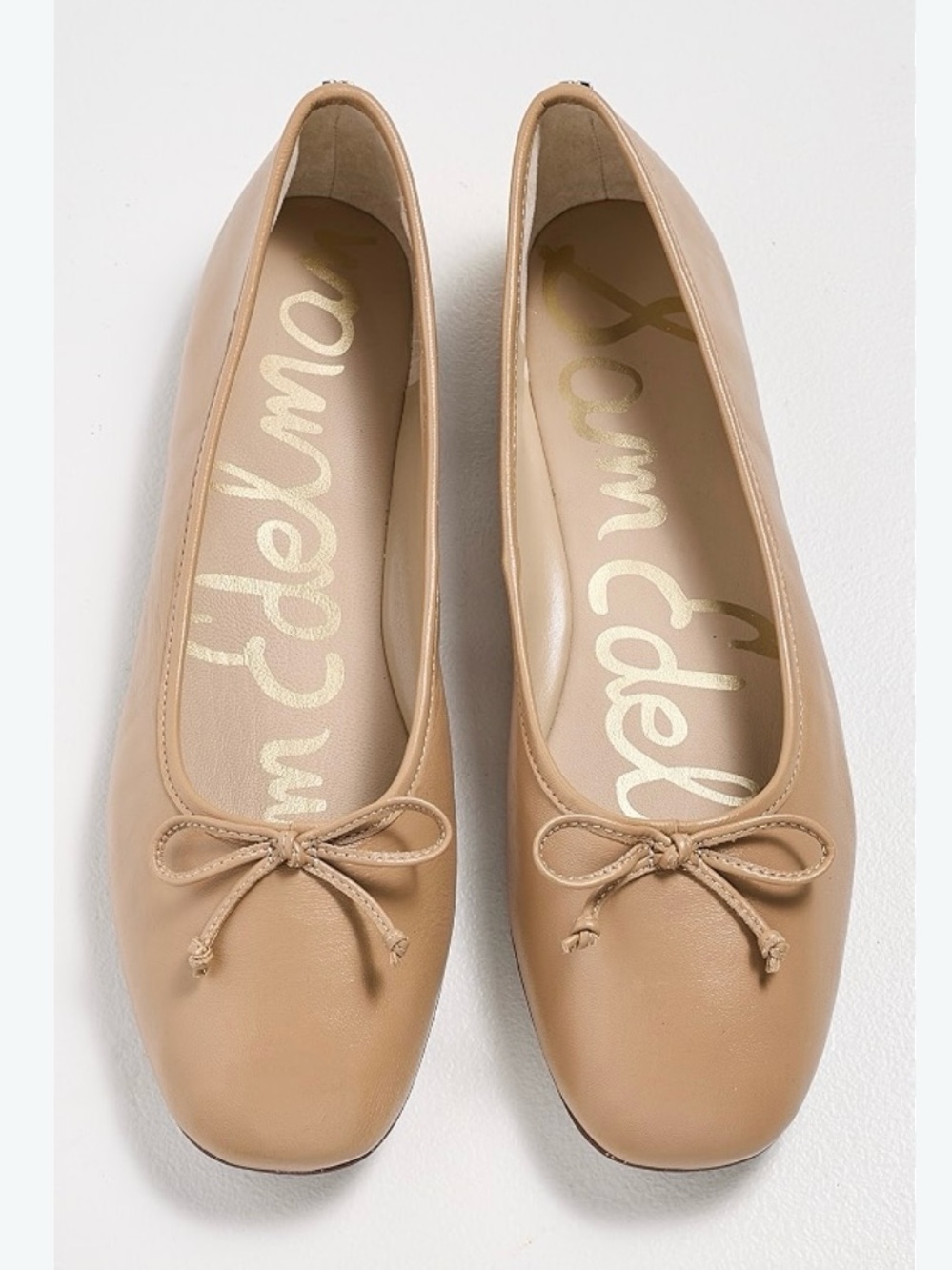 Sam Edelman Alie Ballerina Slip-On Ballet Flats Size 9.5 French Sand Leather Tan - Picture 2 of 11